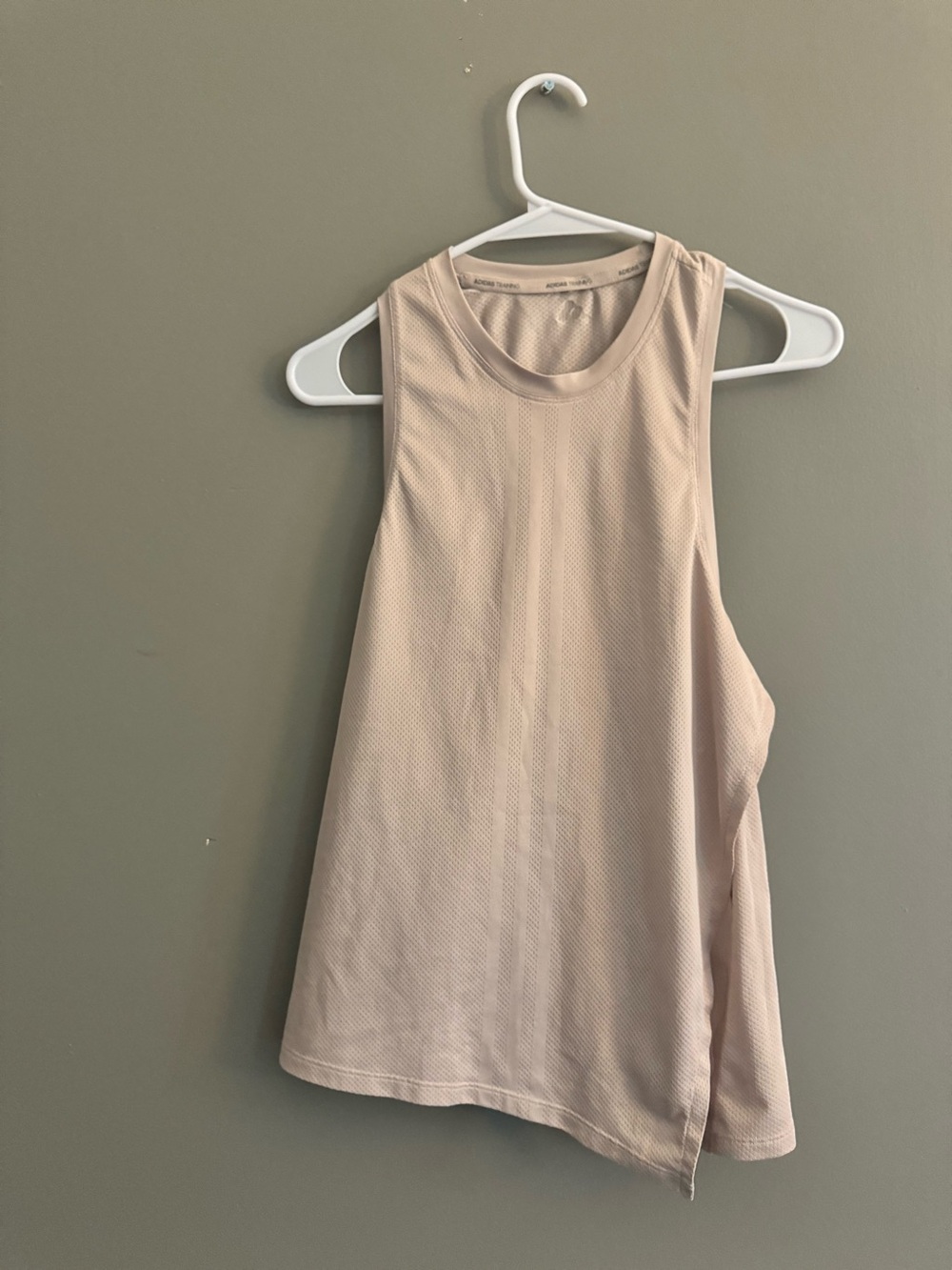 adidas Pale Beige Mesh Tank Top